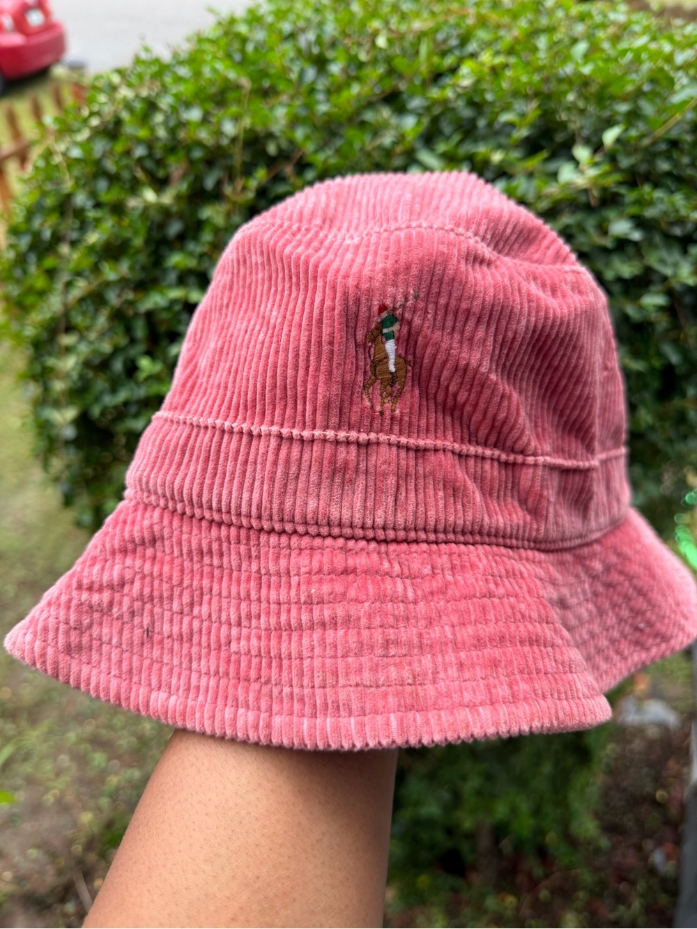 Corduroy Bucket Hat for Men - Pink